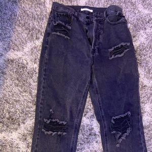 Womens Pacsun High rise Ripped Mom jeans